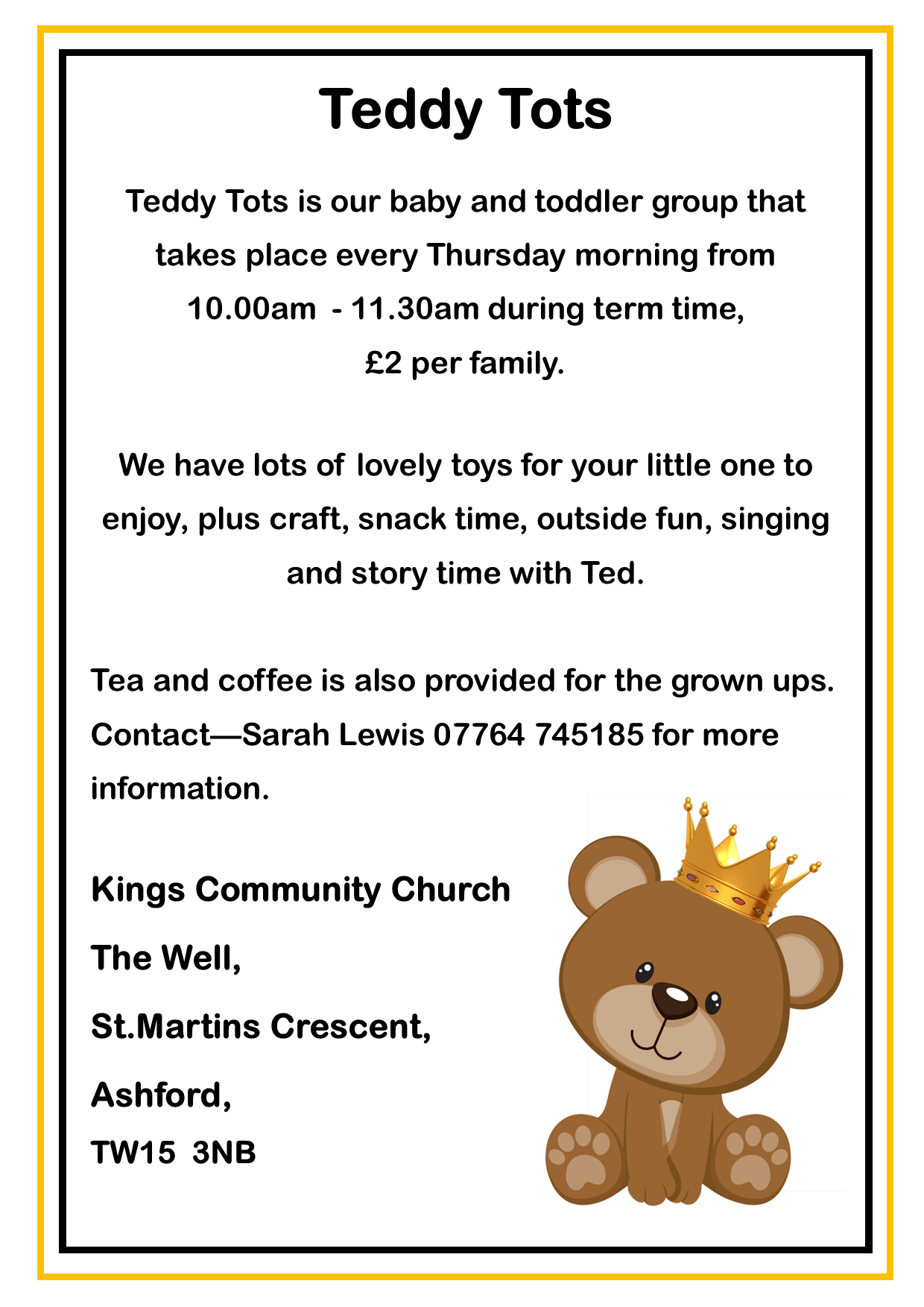 Teddy Tots flyer
