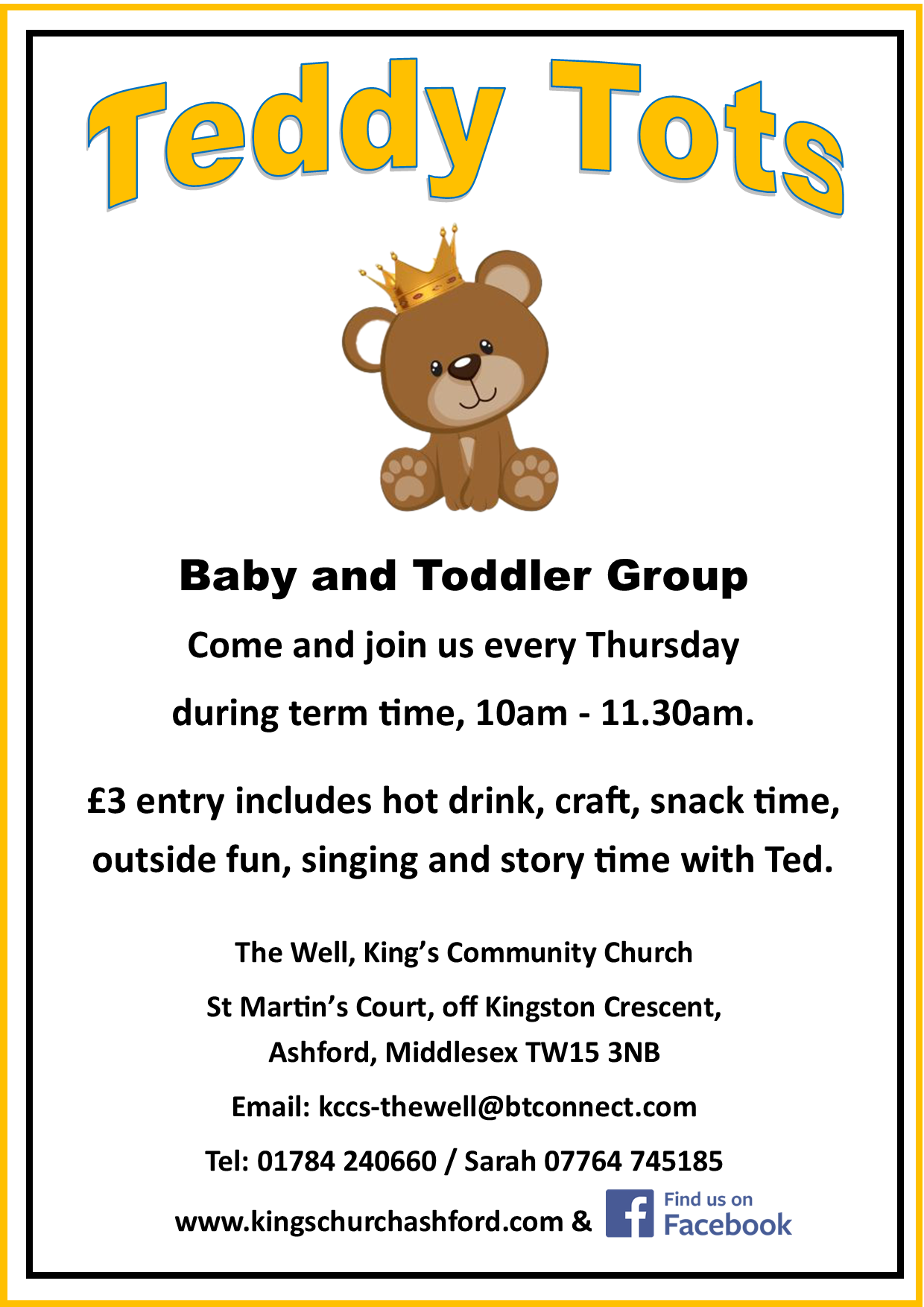 Teddy Tots flyer October 2023